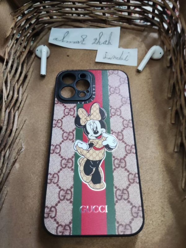 قاب موبایل iphone 12 pro max طرح دار GUCCI میکی موز